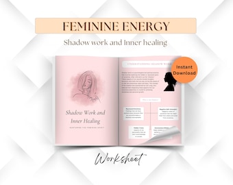 Trabajo de sombra y sanación interior para nutrir las heridas femeninas, meditación en diario para la feminidad, autoafirmación.