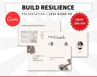Resilience Slide Deck Template, Building Resilience Presentation Canva, Mental Health, Done For You Course