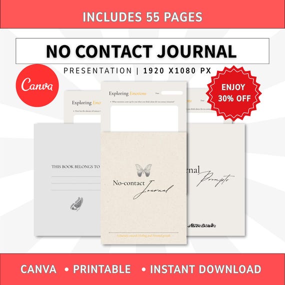 No Contact Journal Worksheets, Breakup Healing, Self Therapy Journal Prompts, Self-care Planner, Reframing Negative Thoughts, Mental Health