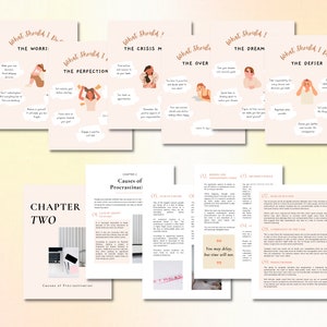 Overcome Procrastination workbook coach, Done for you Self sabotage, Mindset Ebook Plr Template, Course Ebook, lead magnet bild 5