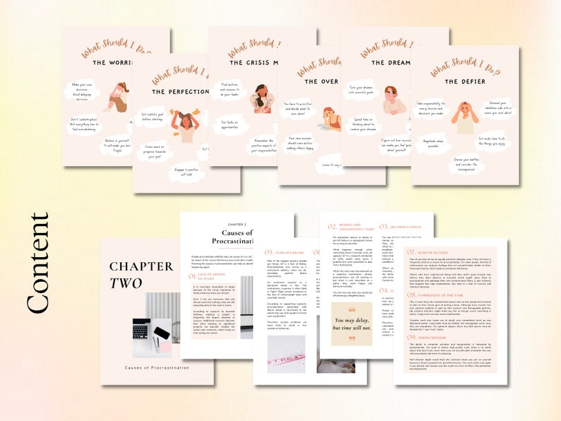 Overcome Procrastination workbook coach, Done for you Self sabotage, Mindset Ebook Plr Template, Course Ebook, lead magnet bild 5