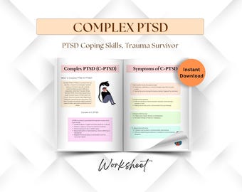 複雑性PTSDワークシート、成人向けトラウマセラピーワークブック、対処スキル、トラウマサバイバー、DBT