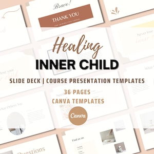 Presentazione del corso di guarigione del bambino interiore / Modelli di diapositive per webinar / Modelli di creazione di corsi Canva / Strumenti di life coaching