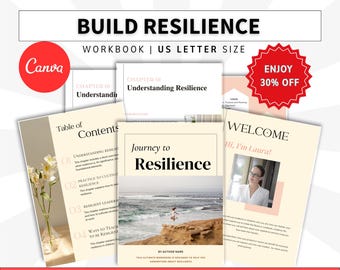Resilience ebook canva, Done for you Worbook, Brandable content, Lead magnet, Life coaching Tool