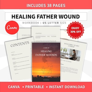 Father wound healing workbook, Inner child healling Workbook, Childhood Trauma Workbook, Inner Child Therapy for Adults