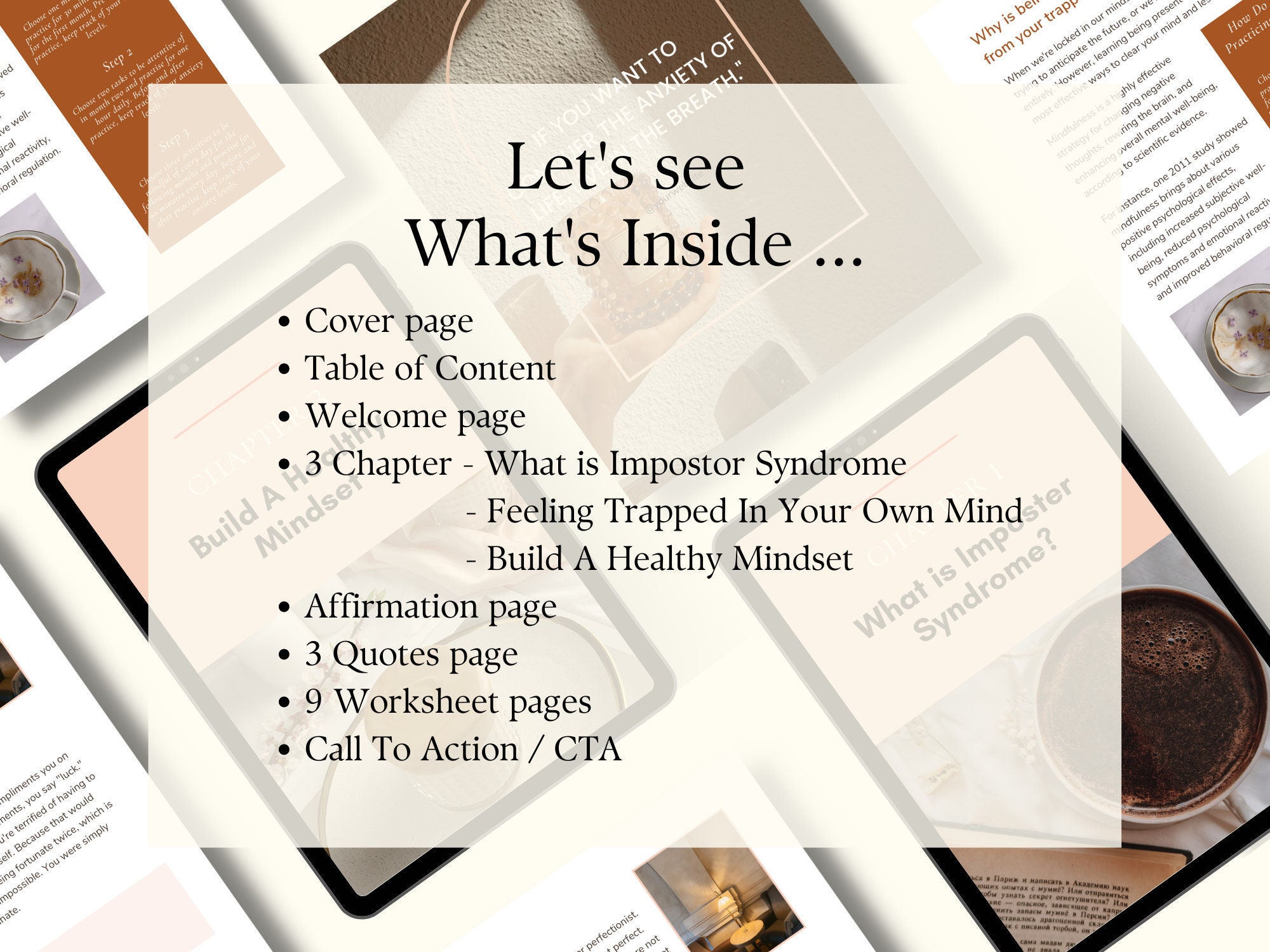 Overcome Imposter Syndrome Coach Workbook, Self Sabotage, Growth ...