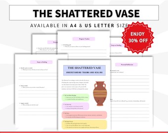 The Shattered vase, Trauma healing therapy,  steps to healing, personal reflection, mental health resources, PTSD