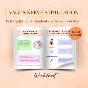 Vagus Nerve Stimulation The Polyvagal Theory, psychology, therapy worksheets, Polyvagal Theory Handouts for Nervous System Regulation, DBT