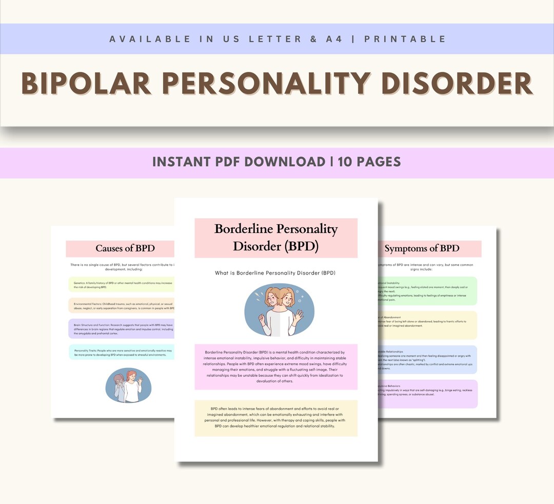 Borderline Personality Disorder Dbt Worksheets Borderline Personality Disorder DBT Worksheets, BPD Resources, Therapy