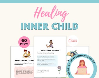 Healing Inner Child Wound Planner, Reparenting Inner Child, Trauma Therapy Worksheets, Inner Self Journal, Healing Attachment Wound Practice