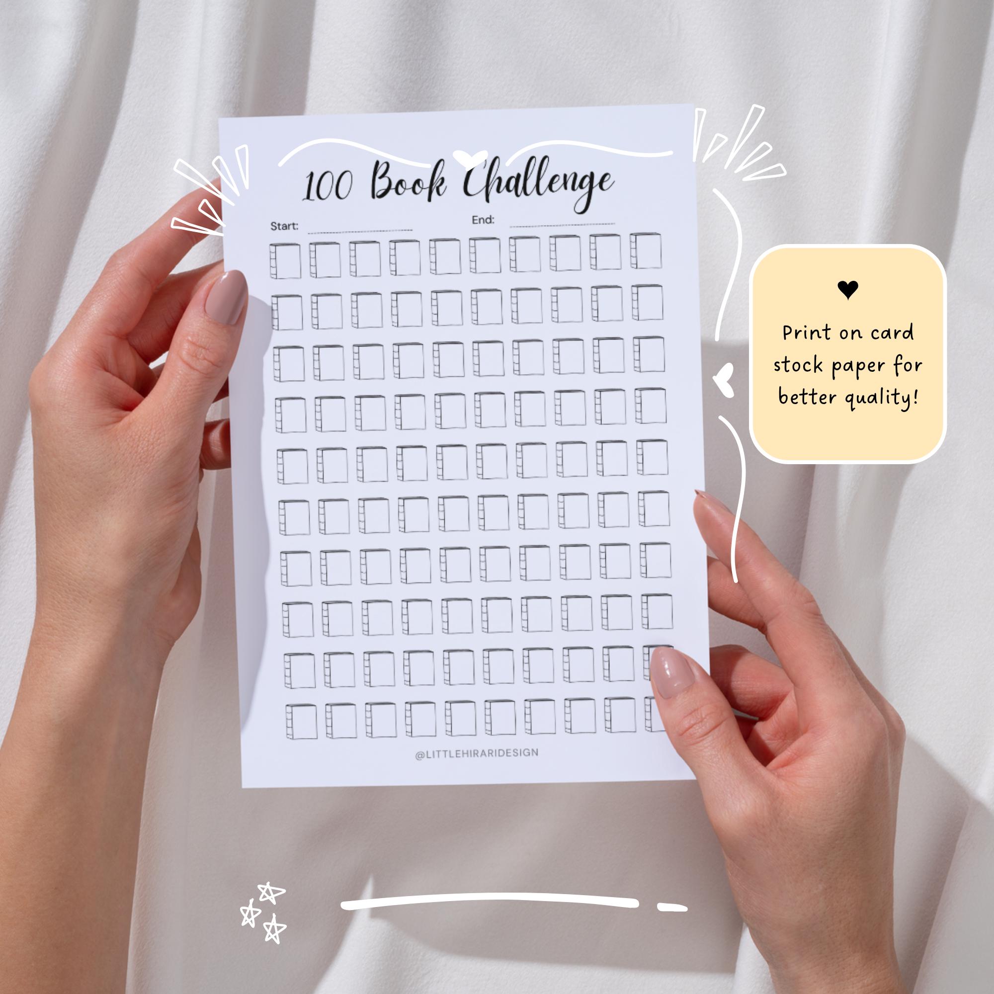 100 Book Challenge Tracker - Printable Journal Pages - Book Tracker ...