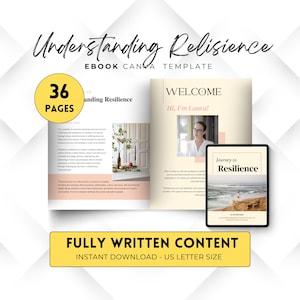 Resilience ebook canva, Done for you Worbook, Brandable content, Lead magnet, Life coaching Tool