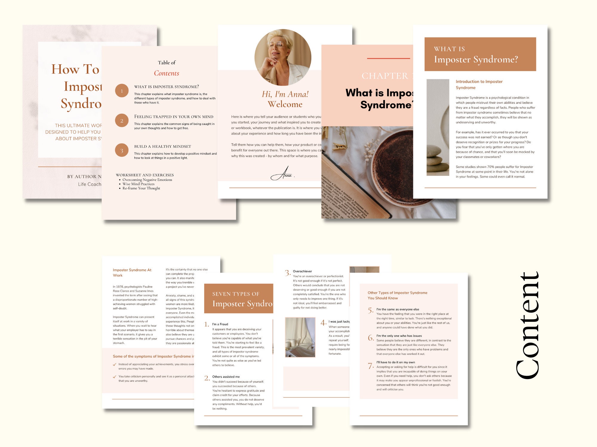 Overcome Imposter Syndrome Coach Workbook, Self Sabotage, Growth ...