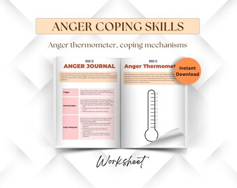 Hojas de trabajo sobre habilidades para afrontar la ira, mecanismos de afrontamiento para superar el estrés y regulación emocional.