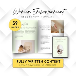 Women Empowerment Canva Workbook, Done For You Personal Growth, Brandable Life Coaching Tool