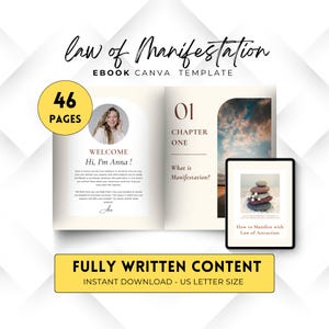 Manifesting Plr, Spiritual Book Done for You, Plr Meditation Mindfulness, Personal Growth Ebook, Mindset Guide Workbook, Mindset Coach