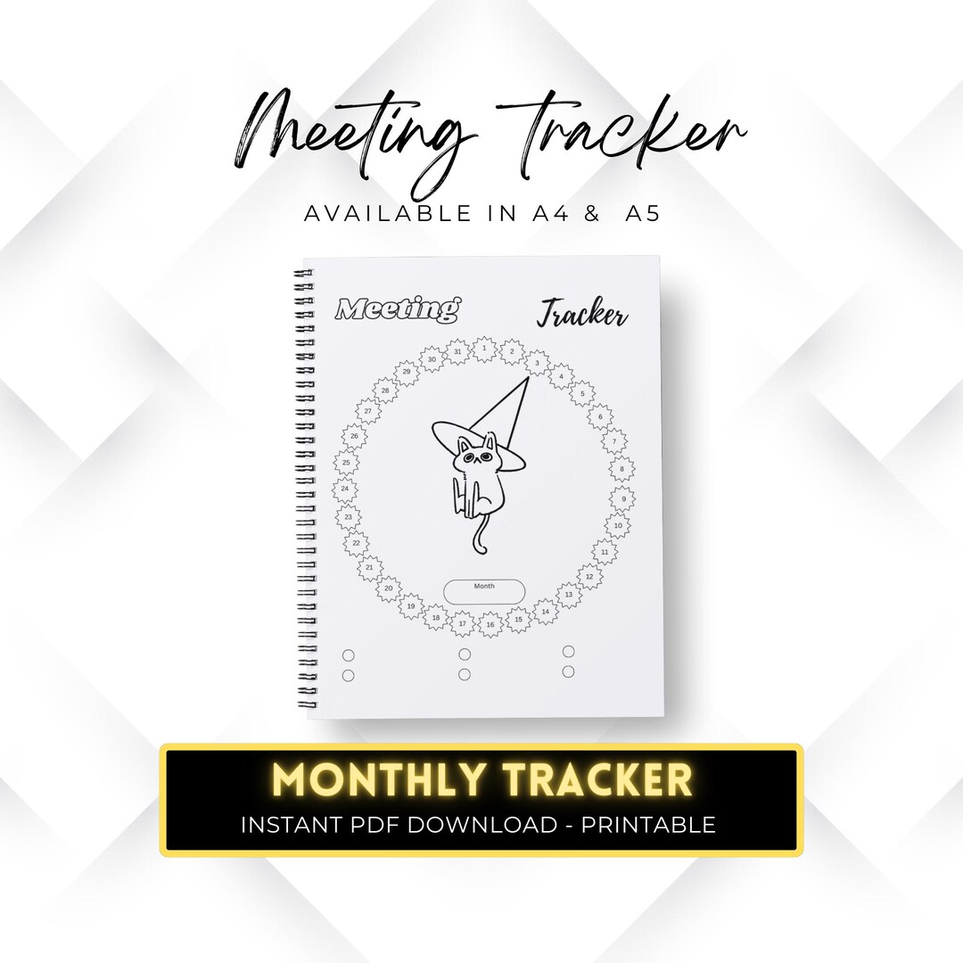 Office Tracker Design Meeting Tracker Printable, Work Planner, Office Planner, Planner Insert ...
