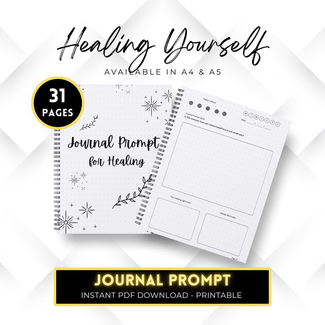 Journal Prompt for Healing - Printable Journal Page - Self-care Journal Prompt - Mental Health ...