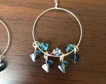 Hoop Earrings Blue