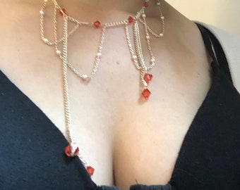 Red Dangle Choker