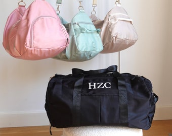 Bolsa de lona con monograma, bolsa de fin de semana, bolsa de viaje, bolsa de viaje de fin de semana, bolsa de regalo personalizada para dama de honor, bolsa de bebé, bolsa de gimnasio, bolsa para despedida de soltera