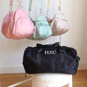 Monogrammed Duffle Bag, Weekender Bag, Overnight Bag, Weekend Travel Bag, Personalized Bridesmaid Gift Bag, Baby Bag, Gym Bag,Bridal Shower