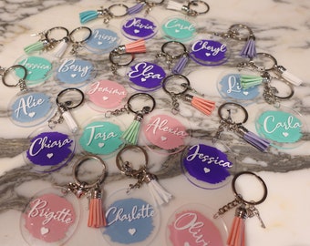 PERSONALISED Vinyl Acrylic Keyring/ Keyring / Letter Keyring /Birthday Gift/ Gift for her /Bridesmaid Gift / Wedding Gift/ Party Gift