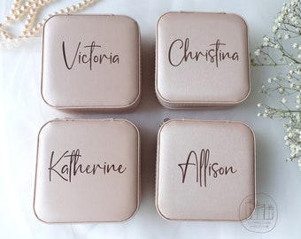 Personalized Jewelry Boxes, Accessories Case, Bridesmaid Gifts, romantic gifts, Custom Travel Case,Jewelry Box with Name,Thank you Gift