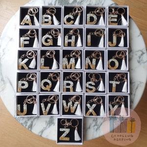 Custom Handmade Resin Letter Keychain, School Backpack Charm, Mother's ...