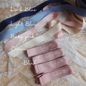 Premium-Qualität 38mm doppelseitiges Baumwollband, Matt, Blank oder mit Text personalisiert, Band für Geschenkbox, Geschenkverpackung