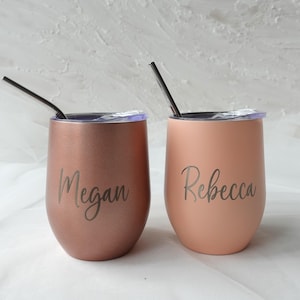 Bicchiere da vino personalizzato, con nome/logo/testo/design inciso al laser.
