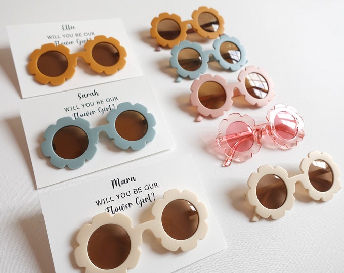 Kids sunglasses,Kids birthday gift,Flower sunglasses,Flower girl gift, Flower girl gift proposal，1st birthday, wedding , bridal party gift