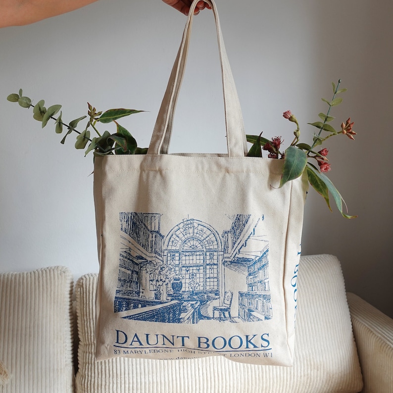 Books Canvas Tote Bag / High Quality Thick Material with inner Pocket / Cotton Shopping Bag / Book lover gifts / Library Bag/women bag 