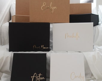 MAGNETIC  Luxury Personalised Gift Box / Groomsmen Godparents/ Bridesmaid Box / Bridesmaid Proposal Box/ Maid of Honour box /Wedding Box