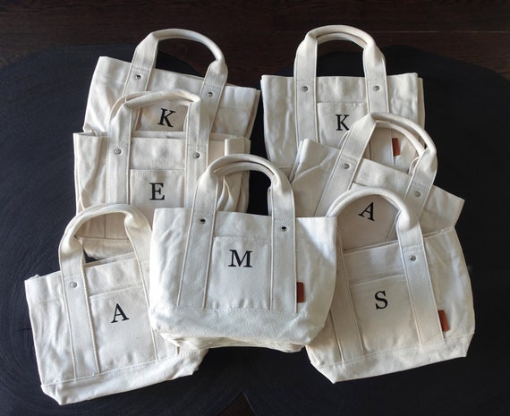 Personalized Mini Canvas Boat Tote Bag, Customized Bag, Canvas