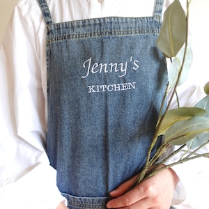 Custom chef apron, Denim apron, head chef Apron, Barista, baking, Grilling, Birthday Gift, Mothers day gift, Fathers day Gift,Christmas Gift
