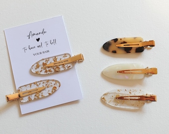 Set of 2, PROPOSAL HAIR CLIPS, To have and to hold, Non-Crease hair pins, Bridesmaid box filler, Hair Proposal Box Gift , Gift for Her,  H01