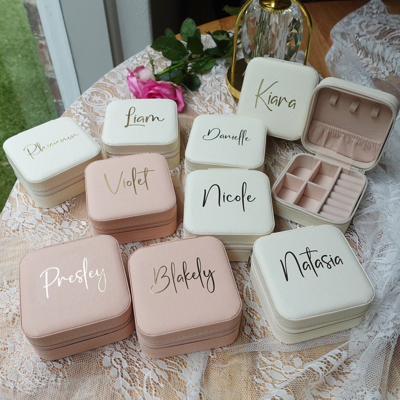 Personalized Jewelry Boxes Accessories Case Bridesmaid Etsy Australia