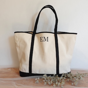 Custom Oversized Tote Bag, Canvas Bag, Custom Text Tote, Gift for Her, Bachelorette Gift, Beach Bag, Custom Name, Personalized Gift, B04