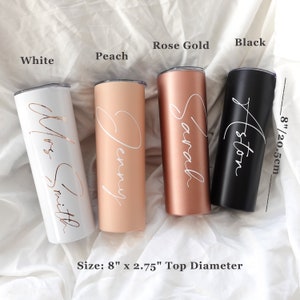 Tumbler Skinny personalizzato da 20 once / Cannuccia e coperchio riutilizzabili / Regali aziendali / Regali per lei / Tumbler Skinny personalizzato / Regali personalizzati immagine 6
