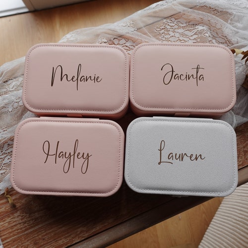 Personalized Jewelry Boxes Accessories Case Bridesmaid Etsy UK