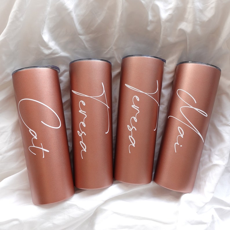 Tumbler Skinny personalizzato da 20 once / Cannuccia e coperchio riutilizzabili / Regali aziendali / Regali per lei / Tumbler Skinny personalizzato / Regali personalizzati immagine 2