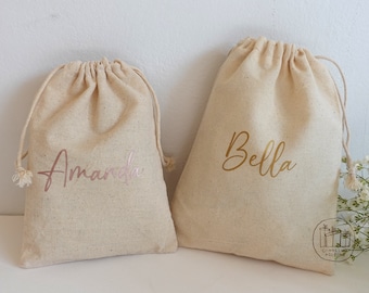 Personalized Favor, Wedding Favor Bag, Guest wedding bag, Bridesmaid gift, bachelorette gift, Personalized drawstring Bag, Gift Bag,Hens