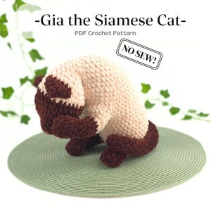Keine genähte Katzen Anleitung, Amigurumi Kätzchen, Siamese Häkelanleitung