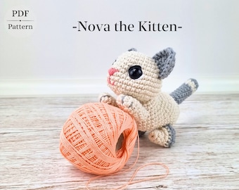 Crochet Kitten Amigurumi Pattern: Playful Cat (PDF Pattern)