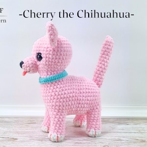 Crochet Chihuahua Amigurumi Pattern: Chenille Yarn Dog (PDF Download)
