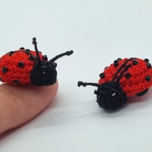 PDF crochet pattern, Ladybug instruction, Amigurumi insect, Miniature beetle, image 5