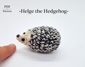 PDF crochet pattern hedgehog, Amigurimi animal, Urchin tutorial