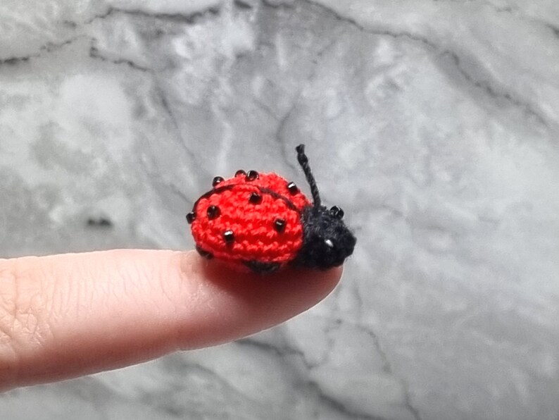 PDF crochet pattern, Ladybug instruction, Amigurumi insect, Miniature beetle, image 7