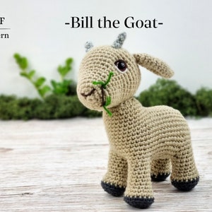 Goat crochet pattern, Amigurumi goat, PDF download, Crochet kid, Billy buck toy